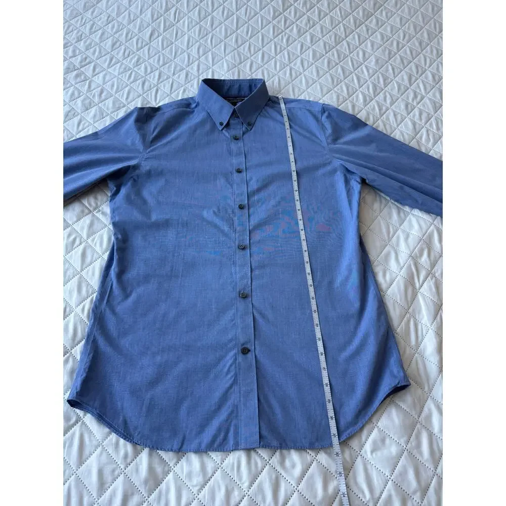 Banana Republic Non-Iron Tailored Slim Fit Blue Button Down Shirt Men’s L Cotton